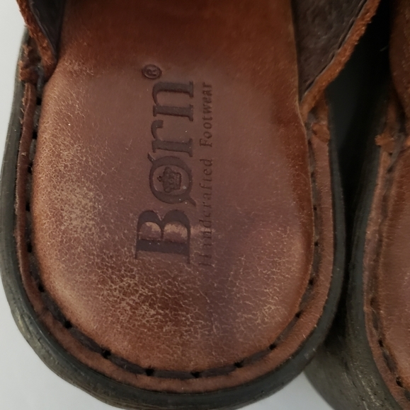 Born Brown Leather Clogs Women's Size 7 Mules - Picture 5 of 9